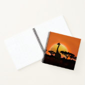Giraffe Zonsondergang Notitieboek | Afrikaanse Saf (Binnen)