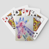 Giraffe Zoo Animal Waterverf speelkaarten set (Achterkant)