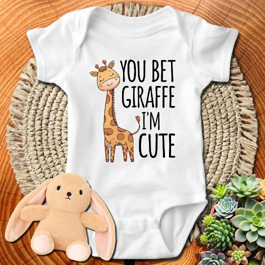 Giraffe Zoo Animal Wild You Bet Giraffe Ik ben Sch Romper