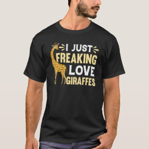 Giraffe Zoo Giraffe Ik ben gewoon Freaking Love Gi T-shirt