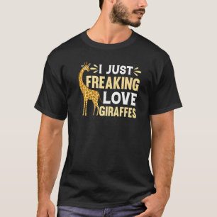 Giraffe Zoo Giraffe Ik ben gewoon Giraffes aan het T-shirt