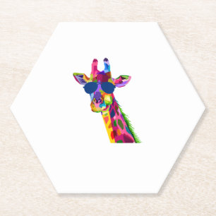 Giraffe Zoo Keeper Safari Animal Giraffe Kartonnen Onderzetters