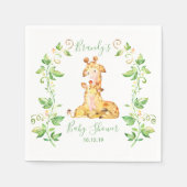 Giraffe Zoo Oerwoud Dieren Baby shower Servet (Voorkant)
