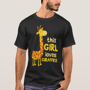 Giraffe Zoo Safari Dier Dit Meisje Grappig Cadeau T-shirt