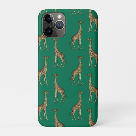 Giraffe Zoogdier Smaragdgroen Wild Dier Afrika Case-Mate iPhone Case (Achterkant)