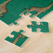 Giraffe Zoogdier Smaragdgroen Wild Dier Afrika Legpuzzel (Zijkant)