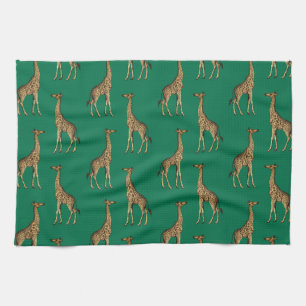 Giraffe Zoogdier Smaragdgroen Wild Dier Afrika Theedoek