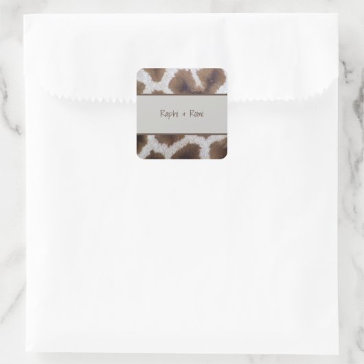 Giraffe Zwaarneming Sticker (Tas)