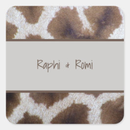 Giraffe Zwaarneming Sticker