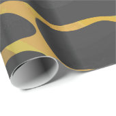 Giraffe, zwart en geel afdrukken cadeaupapier (Rol Hoek)