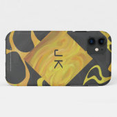 Giraffe, zwart en geel afdrukken Case-Mate iPhone case (Achterkant (horizontaal))