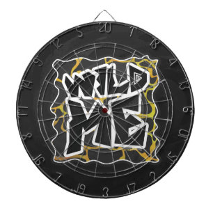 Giraffe, zwart en geel afdrukken dartbord