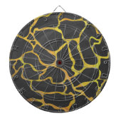 Giraffe, zwart en geel afdrukken dartbord (Voorkant)