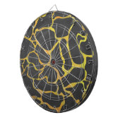 Giraffe, zwart en geel afdrukken dartbord (Voorkant Rechts)