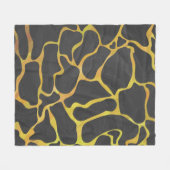 Giraffe, zwart en geel afdrukken fleece deken (Voorkant (Horizontaal))