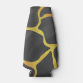 Giraffe, zwart en geel afdrukken flesjeskoeler (Voorkant)