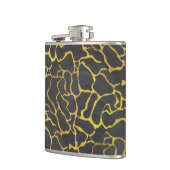 Giraffe, zwart en geel afdrukken heupfles (Links)