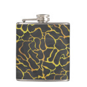 Giraffe, zwart en geel afdrukken heupfles (Voorkant)