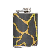 Giraffe, zwart en geel afdrukken heupfles (Rechts)