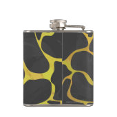 Giraffe, zwart en geel afdrukken heupfles (Achterkant)