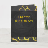 Giraffe, zwart en geel afdrukken kaart (Voorkant)