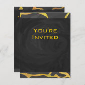 Giraffe, zwart en geel afdrukken kaart (Voorkant / Achterkant)