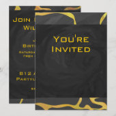 Giraffe, zwart en geel afdrukken kaart (Voorkant / Achterkant)