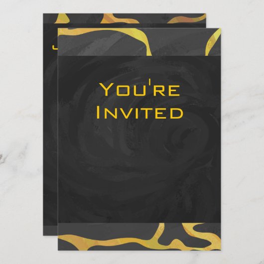 Giraffe, zwart en geel afdrukken kaart (Voorkant / Achterkant)