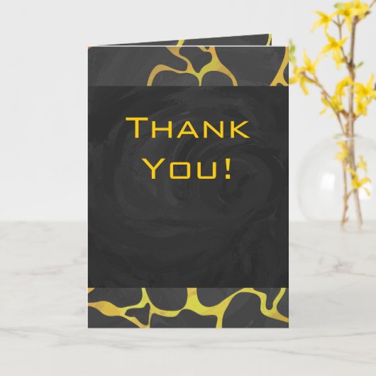 Giraffe, zwart en geel afdrukken kaart (Gele Bloem)