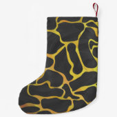 Giraffe, zwart en geel afdrukken kleine kerstsok (Achterkant)