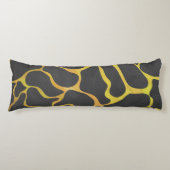 Giraffe, zwart en geel afdrukken lichaamskussen (Voorkant)