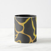 Giraffe, zwart en geel afdrukken mok (Midden)