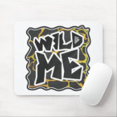 Giraffe, zwart en geel afdrukken muismat (Met muis)