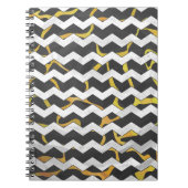 Giraffe, zwart en geel afdrukken notitieboek (Voorkant)