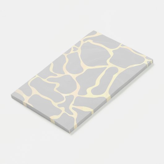Giraffe, zwart en geel afdrukken post-it® notes (Schuin)