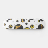 Giraffe, zwart en geel afdrukken skateboard (Horizontaal)