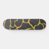 Giraffe, zwart en geel afdrukken skateboard (Horizontaal)