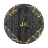 Giraffe, zwart en geel afdrukken snijplank (Voorkant)