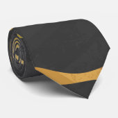 Giraffe, zwart en geel afdrukken stropdas (Opgerold)