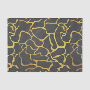 Giraffe, zwart en geel afdrukken tissuepapier