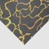 Giraffe, zwart en geel afdrukken tissuepapier (Detail)