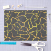 Giraffe, zwart en geel afdrukken tissuepapier (Craft)