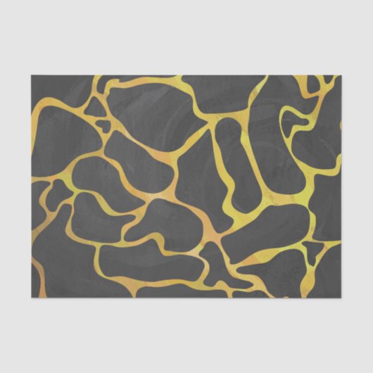 Giraffe, zwart en geel afdrukken tissuepapier (Voorkant)