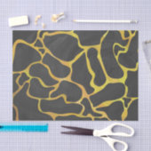 Giraffe, zwart en geel afdrukken tissuepapier (Craft)