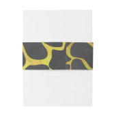 Giraffe, zwart en geel afdrukken uitnodigingen wikkel (Achterkant Voorbeeld)