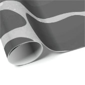 Giraffe zwart en lichte grijze afdrukken cadeaupapier (Rol Hoek)