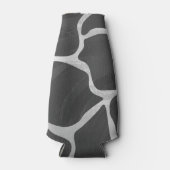 Giraffe zwart en lichte grijze afdrukken flesjeskoeler (Voorkant)