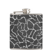 Giraffe zwart en lichte grijze afdrukken heupfles (Voorkant)