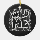 Giraffe zwart en lichte grijze afdrukken keramisch ornament (Voorkant)