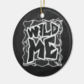 Giraffe zwart en lichte grijze afdrukken keramisch ornament (Links)